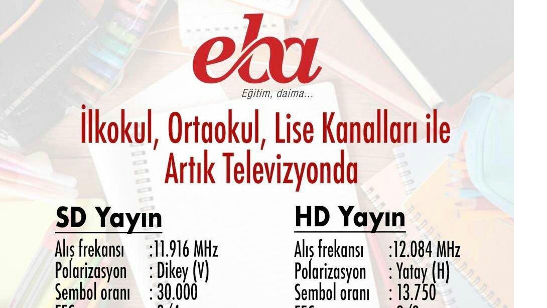 MEB, TRT-EBA TV Yayın Programı